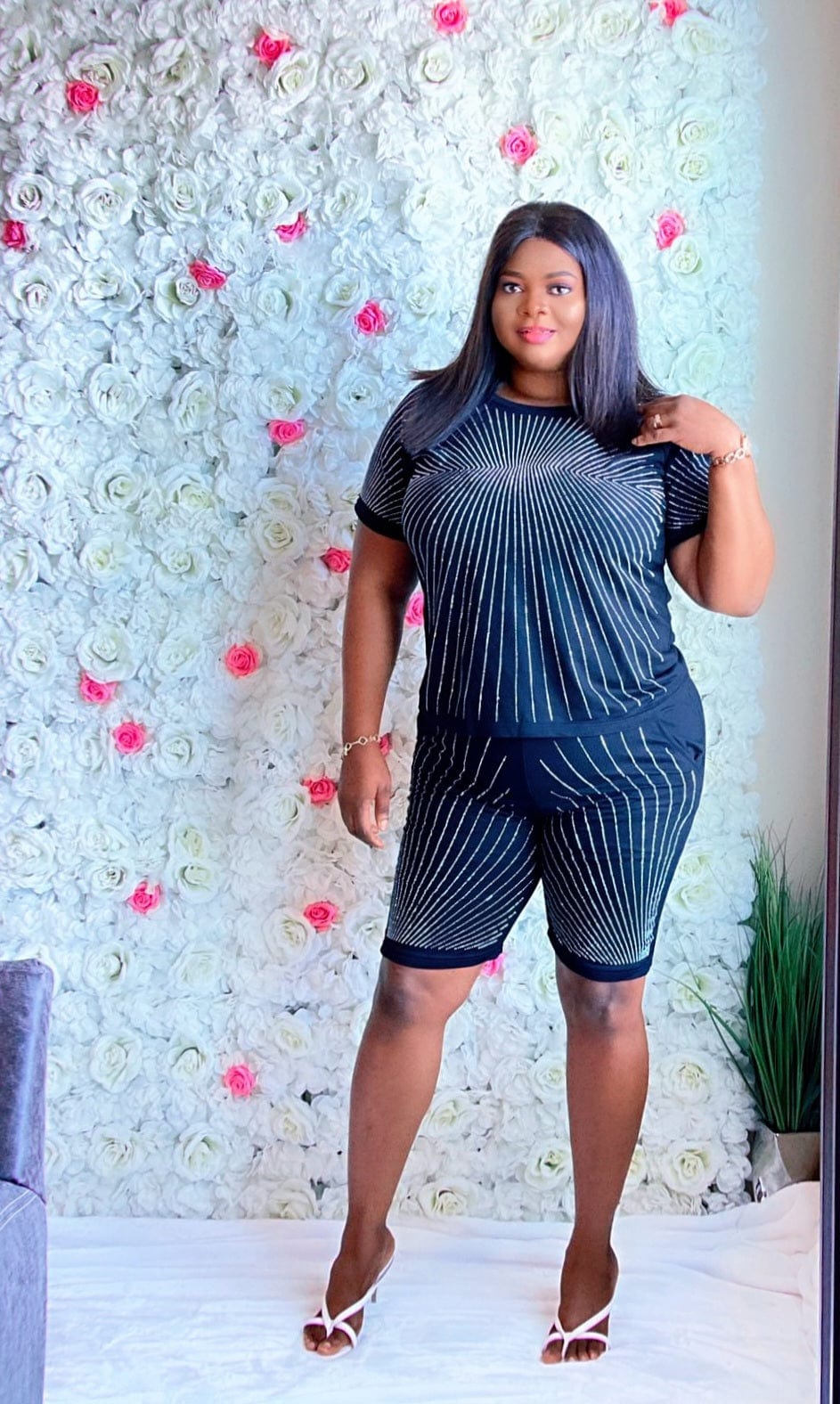 Real Love biker Short Set Matching Set