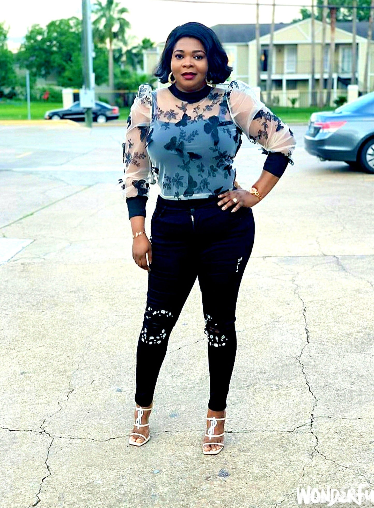 MESH BUTTERFLY TOP - MOROCKS