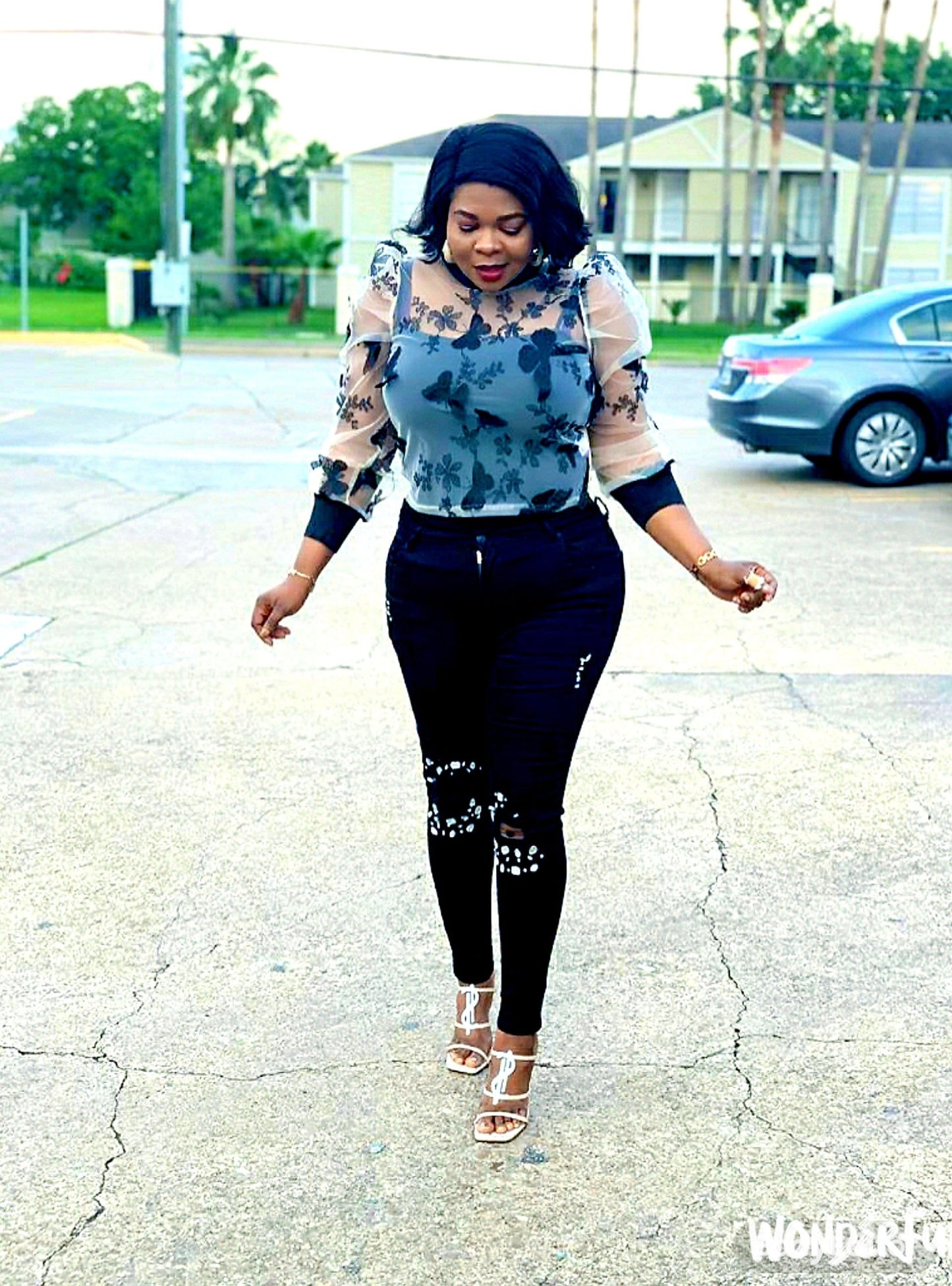 MESH BUTTERFLY TOP - MOROCKS