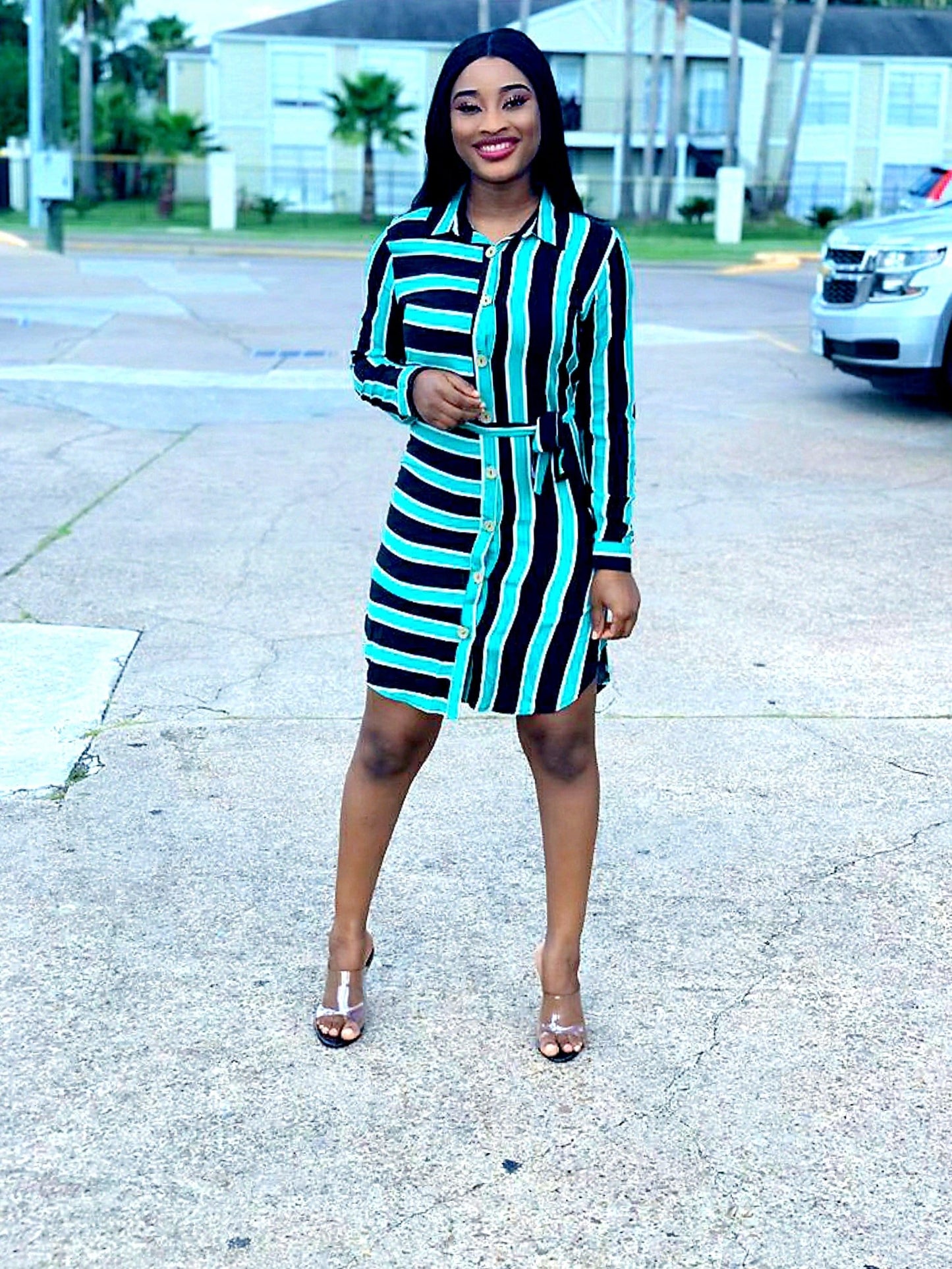 STRIPE ME SHIRT DRESS - MOROCKS
