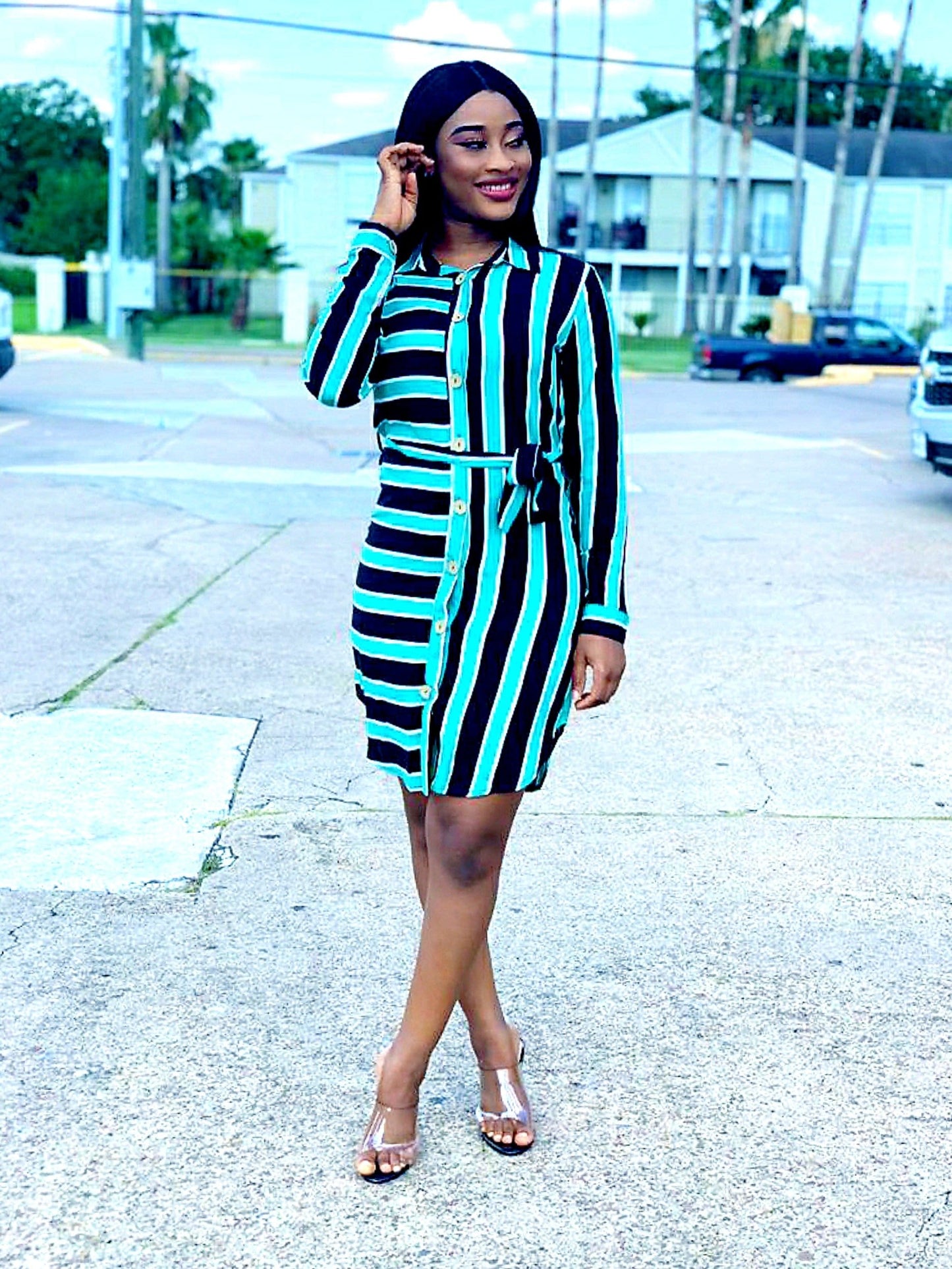 STRIPE ME SHIRT DRESS - MOROCKS