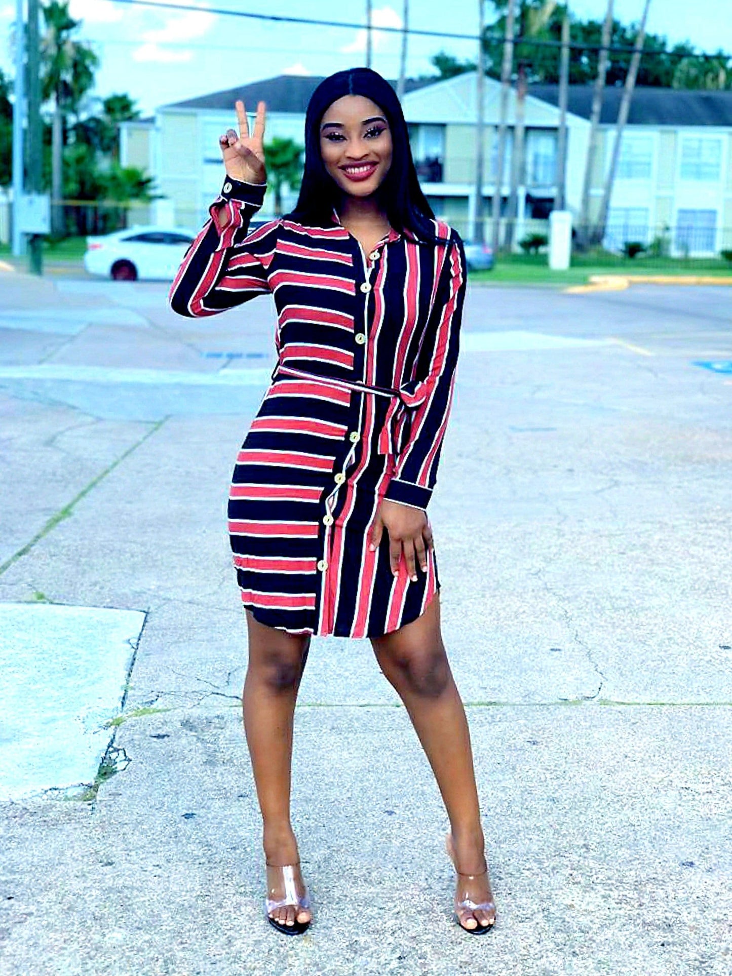 STRIPE ME SHIRT DRESS - MOROCKS