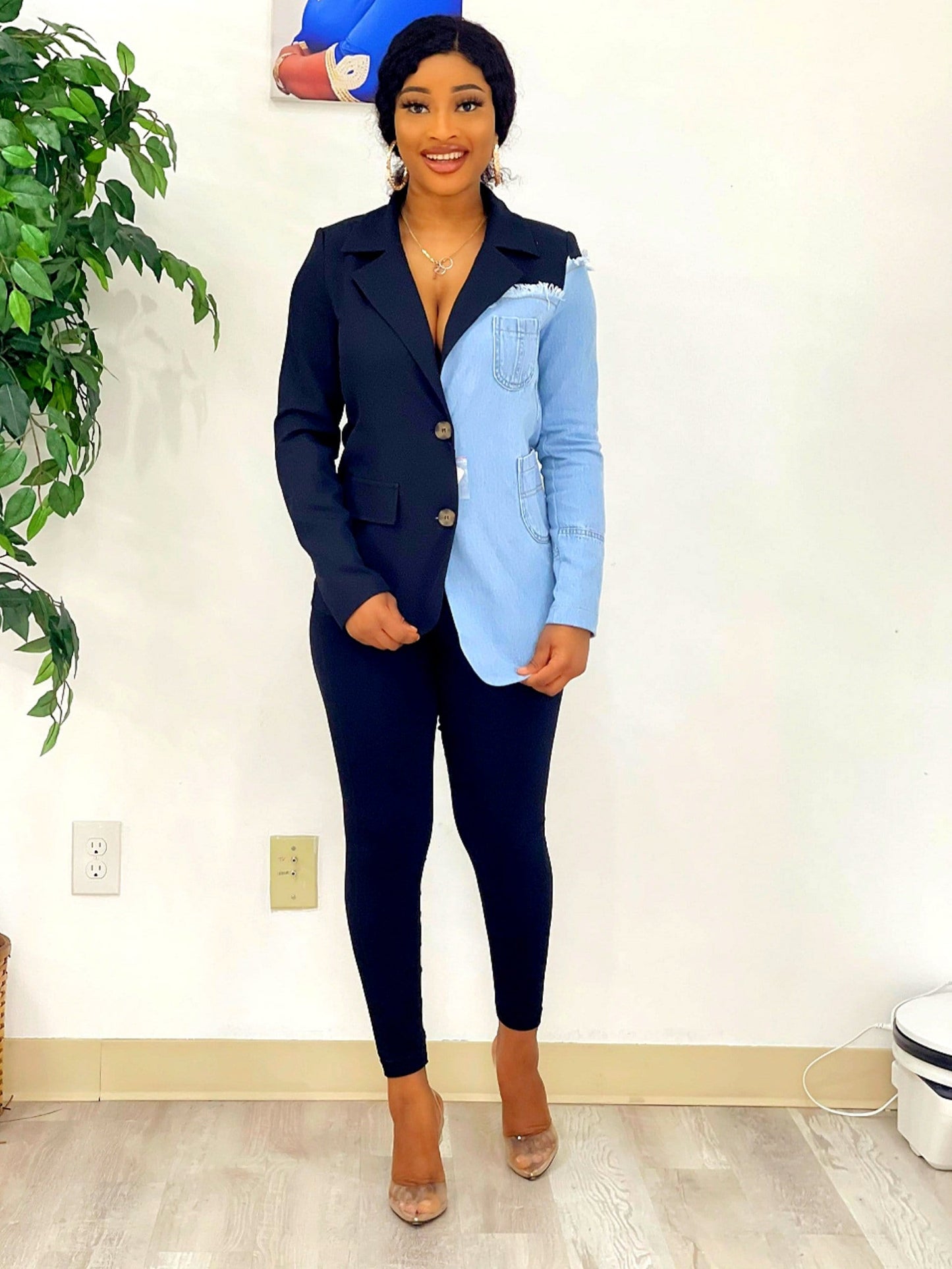 Am Into Denim Blazer Top New Arrivals - MOROCKS
