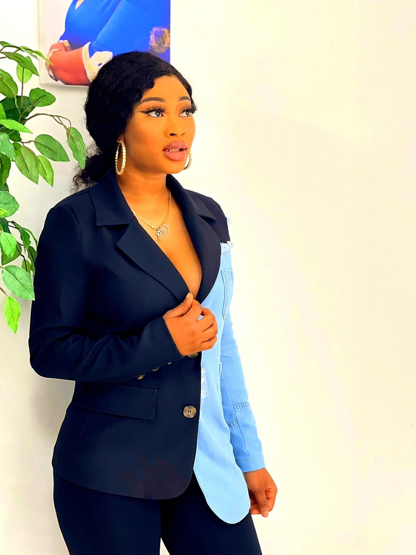 Am Into Denim Blazer Top New Arrivals - MOROCKS