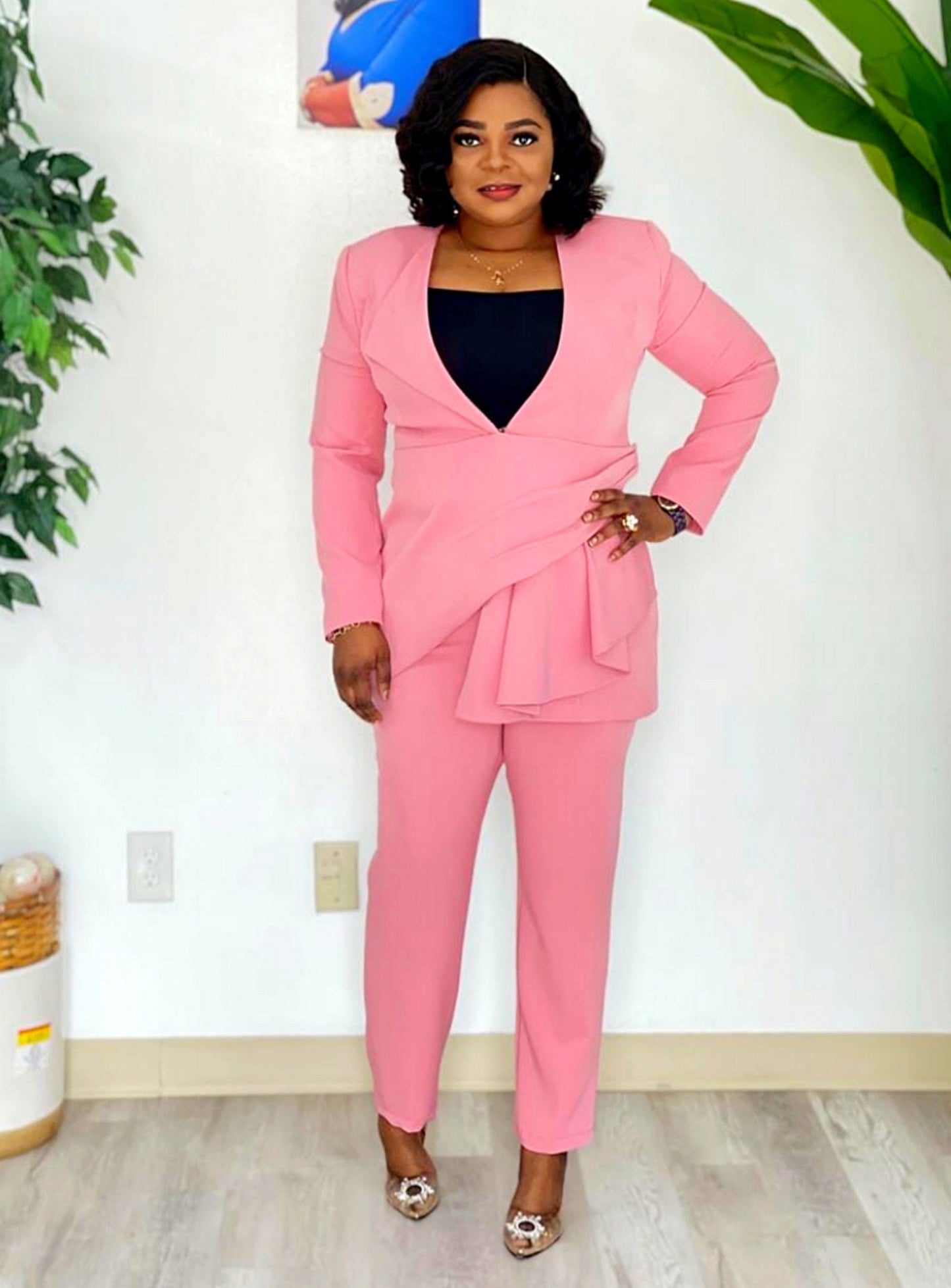 Technicolor blazer suit matching set