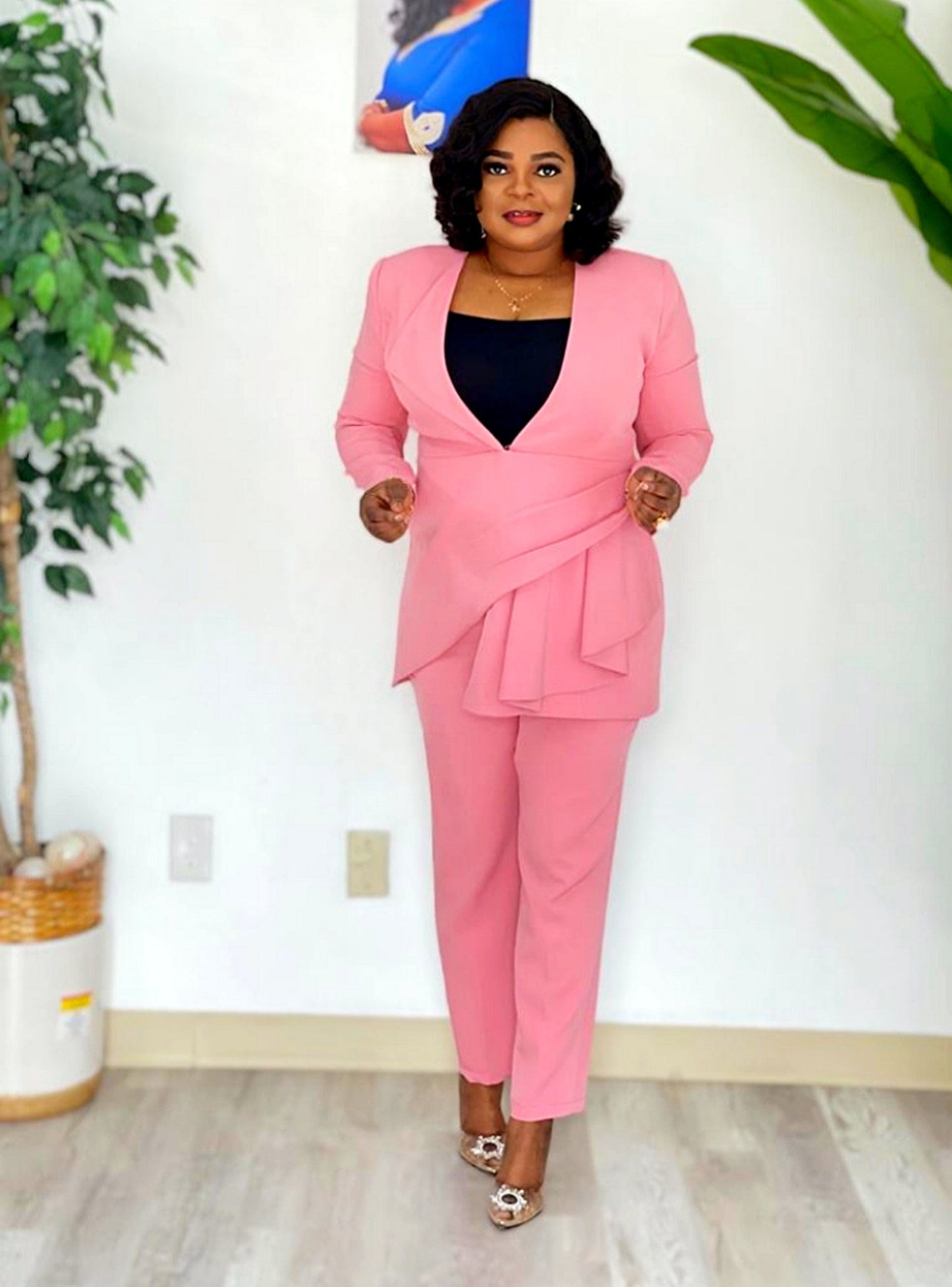 Technicolor blazer suit matching set
