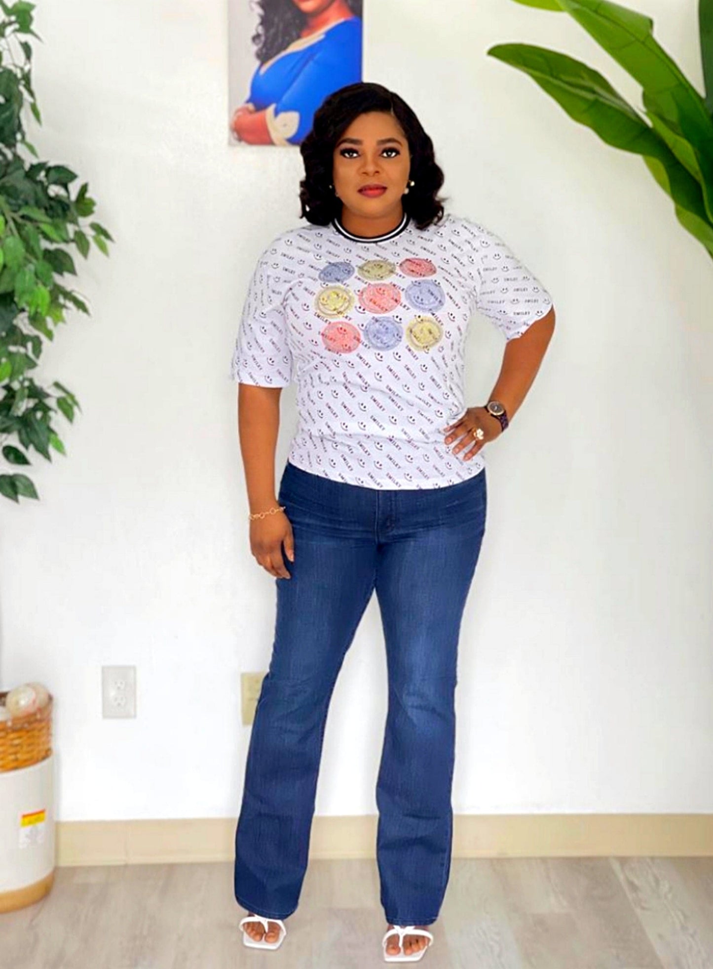 Smile Emoji Tee Top ( New Arrivals)