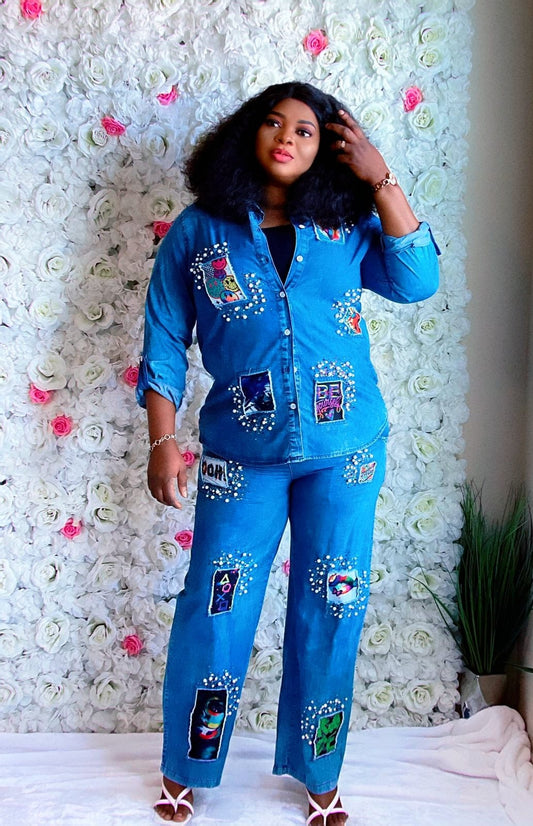 Pearls Characters Denim Matching Set New Arrivals