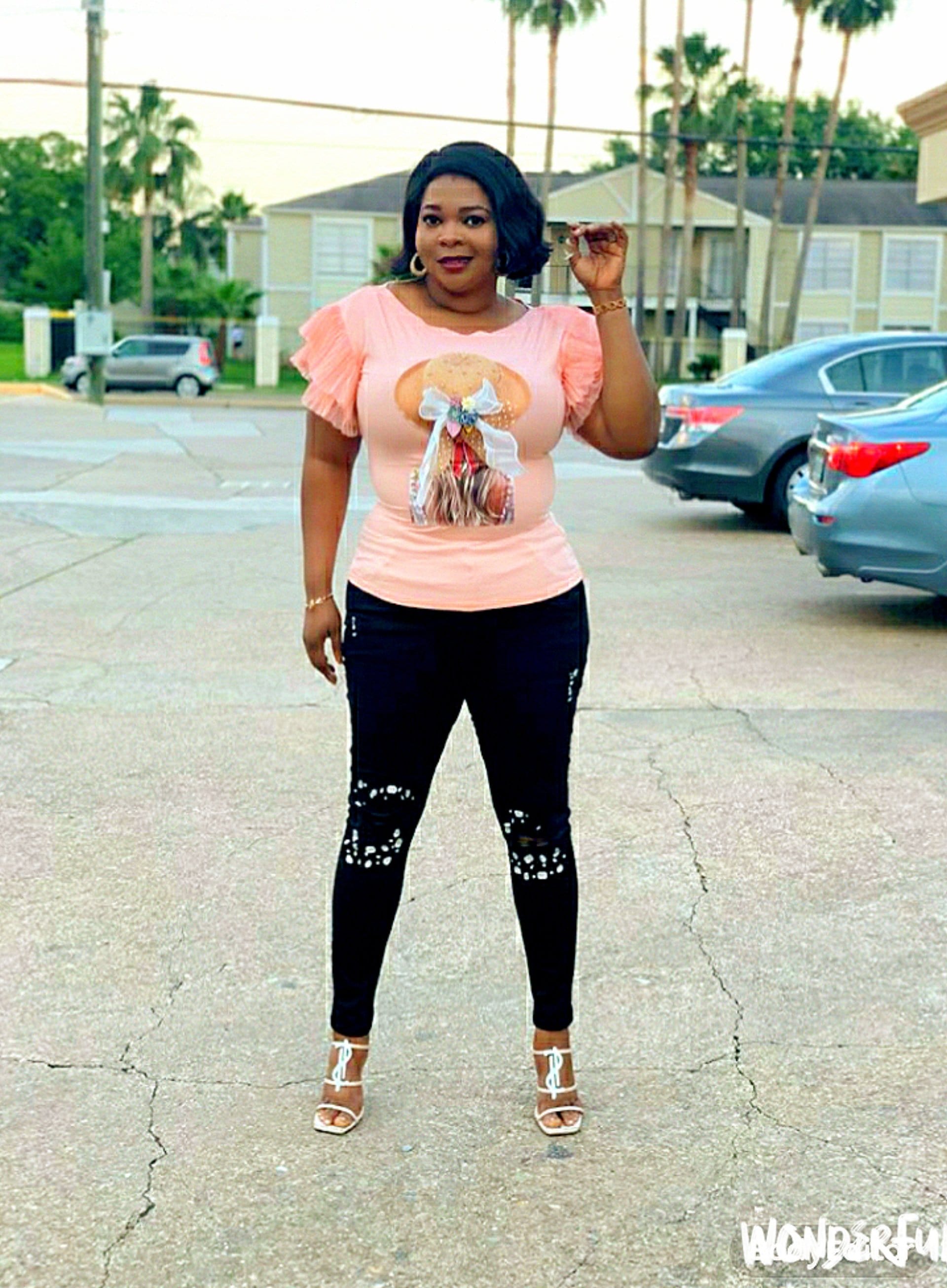 PINK 3D LOOP TOP - MOROCKS
