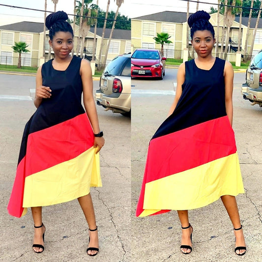 COL BLOCK S DRESS - MOROCKS